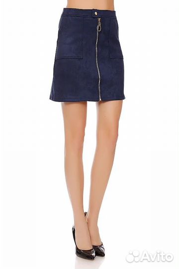 Юбка под замшу черная и синяя, 40,42