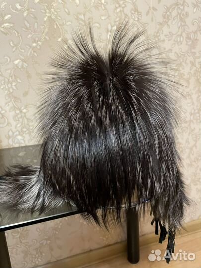 Шапка чернобурка,ушанка женская