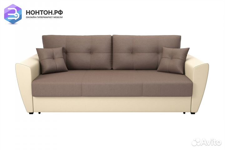 Диван выкатной Фортуна New коричневый / бежевый