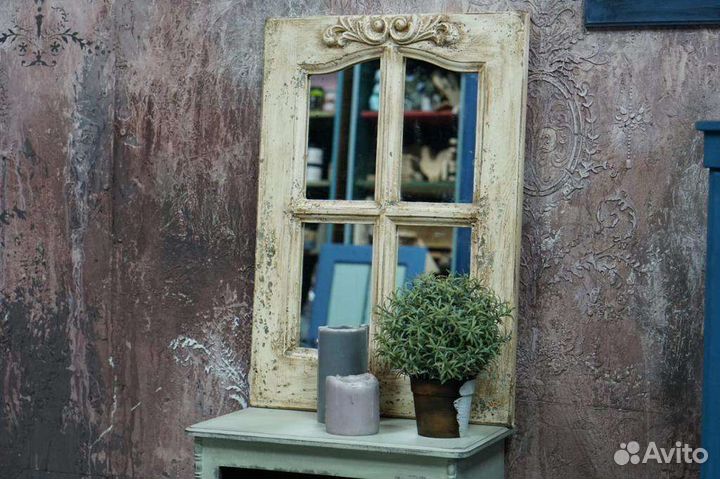 Декоративное зеркало рама окно