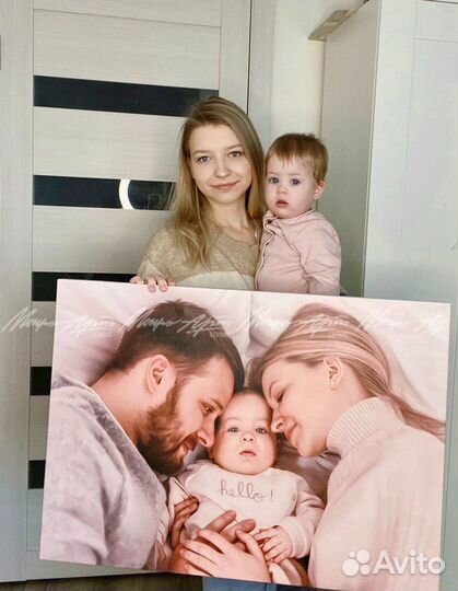 Портрет по фото на холсте на заказ Тюмень