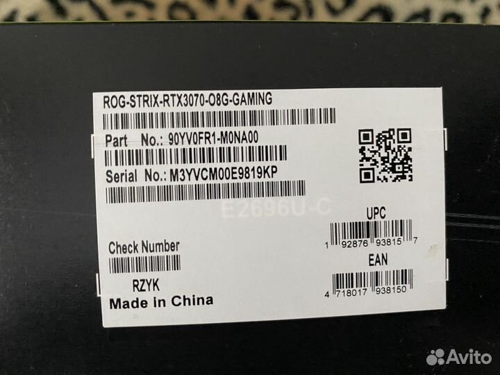 Rtx 3070 M3yvcm00E9819KP