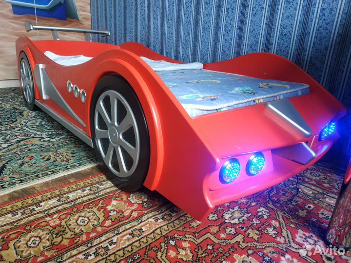 Кровать машинка с орт.матрасом