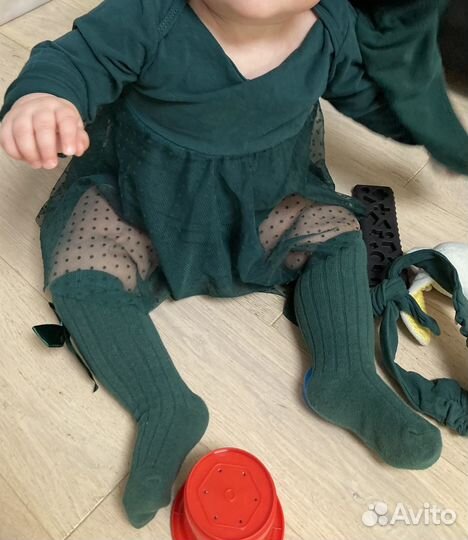 Платье боди для девочки 86+повязка,гольфики