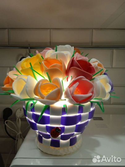 Ночник светильник букет ручная работа