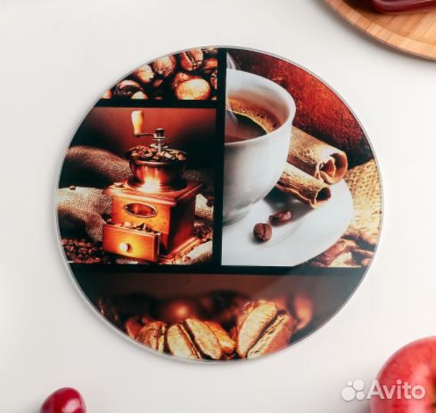 Доска разделочная Доляна Кофе, d20 см (3259629)