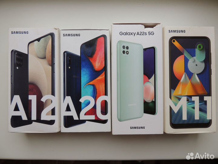 Коробки от телефонов “Samsung A12, A20, A22s, M11”