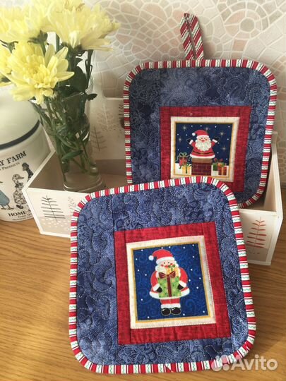 Прихватки для кухни с новогодней темой