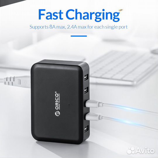 Зарядное устройство orico 5 USB-портов новое