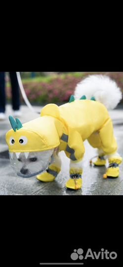 Дождевик для собаки мелких и средних пород