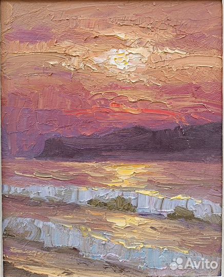 Картина маслом на холсте,море 24х30