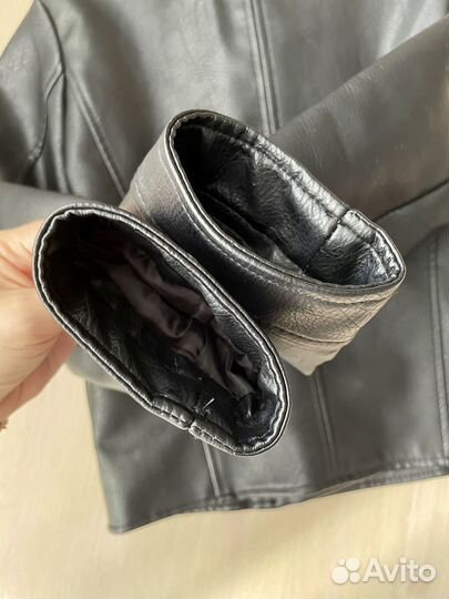 Кожаная куртка косуха для девочки 134 sinsay