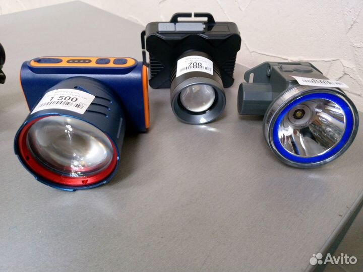 Фонарики налобные, ручные