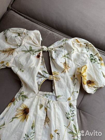 Платье H&M хлопок лён