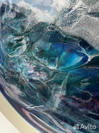 Поднос икеа (эпоксидная смола)