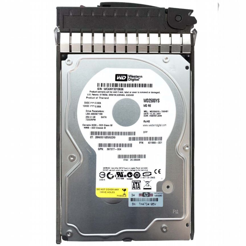 [WD2500YS-70SHB1] Жесткий Диск Hp Sata 250gb Wd2500ys-70shb1