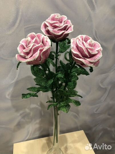 Розы из бисера