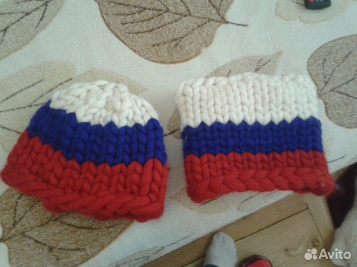 Шапка болельщика из супер толстой пряжи
