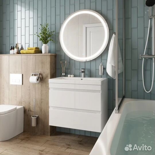 Тумба для ванной Сантельмо 80 70 60 с раковиной