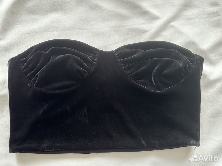 Топ из черного бархата