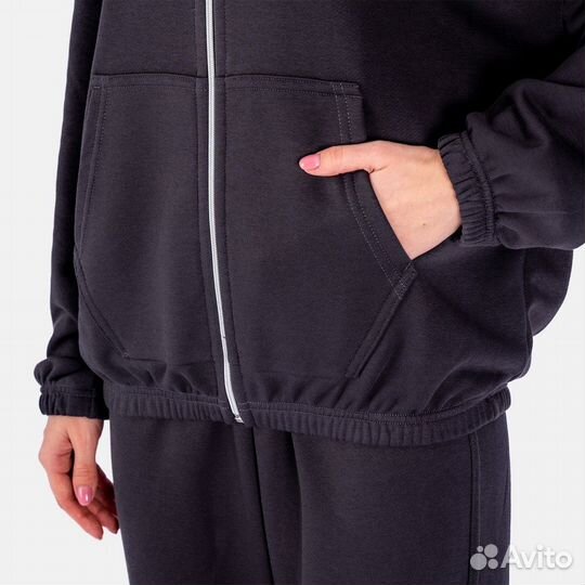 Куртка J.418 - т.серый, French terry б/н, 42-44