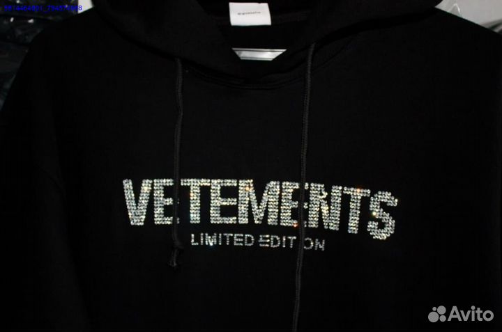 Худи Vetements со стразами vhq (Арт.39317)