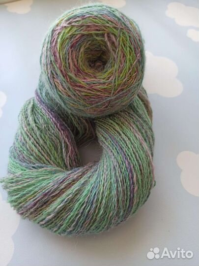 Пряжа овечья шерсть с собачьим пухом