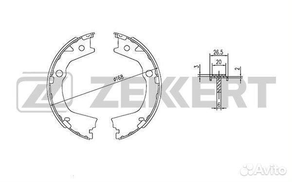 Колодки торм. бараб. зад SsangYong New Ac