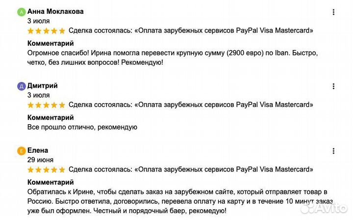 PayPal / Оплата PayPal и переводы