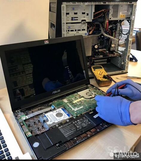 Ремонт ноутбуков и пк,установка windows и программ