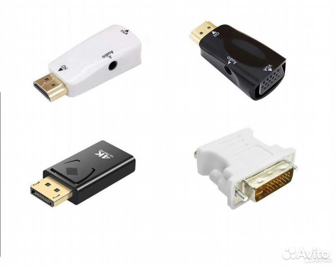 Переходники и шнуры для монитора, hdmi, DVI, dis-t