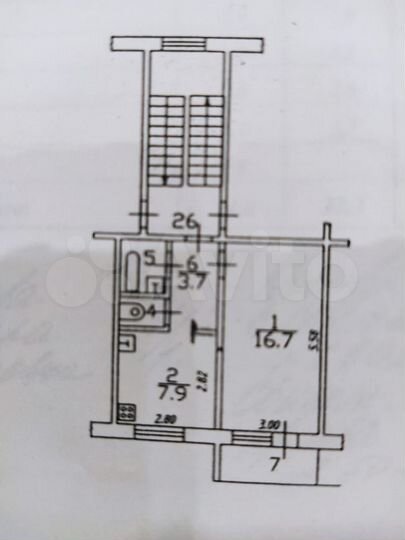 1-к. квартира, 34 м², 3/3 эт.