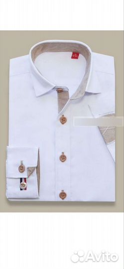 Рубашка Tsarevich белая 140-146