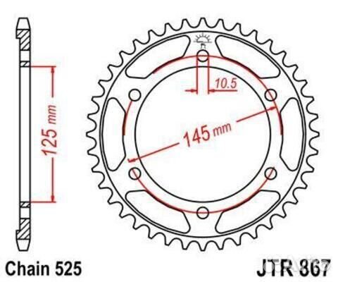 Звезда ведомая JTR867 43