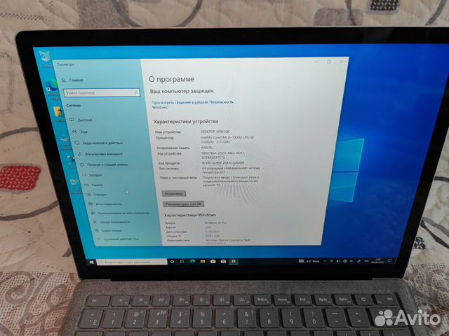 Surface laptop i5 7200u 8gb 256gb ssd 2k ips touch объявление продам