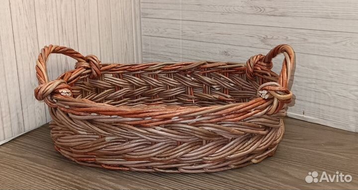 Корзина-поднос-хлебница плетёная
