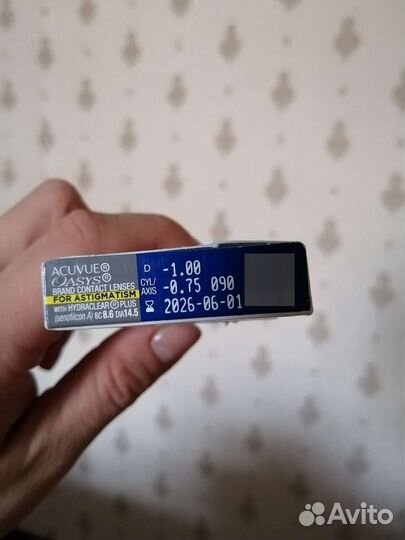 Линзы контактные acuvue oasys астигматизм-1.0-0.75