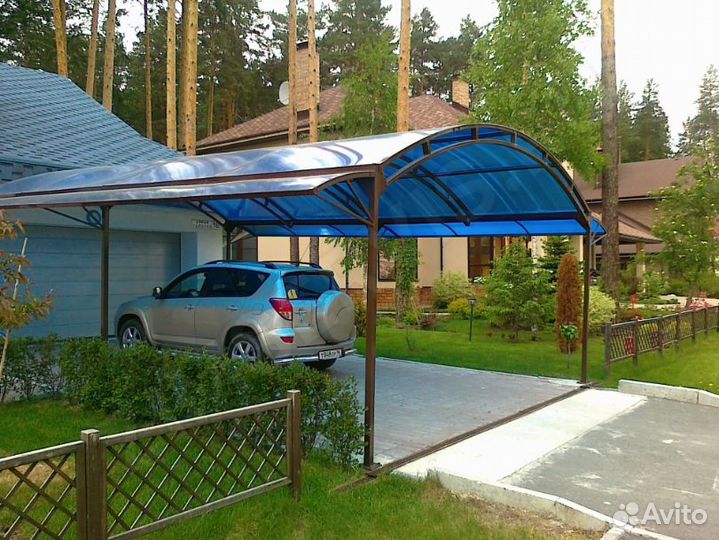 Навес под авто сборка за 1-2 дня