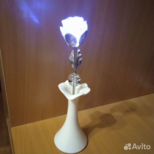 Светильник ночник Роза в вазе