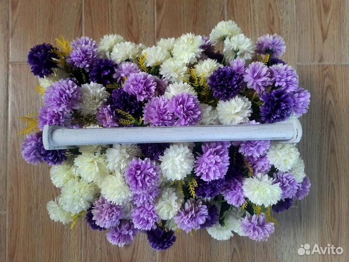 Искусственные цветы, корзина цветов, ящик цветы