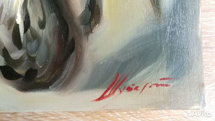 Шуберт А.Н. лилии. 2000-Е. холст на карт. масло 40