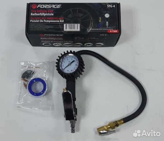 Пистолет для подкачки шин с манометром Forsage