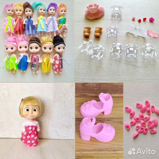 Куклы-пупсы, обувь для кукол, аксессуары для лол