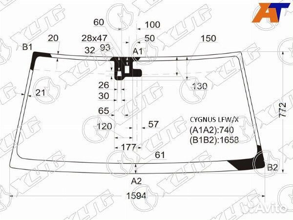 Стекло лобовое toyota land cruiser cygnus