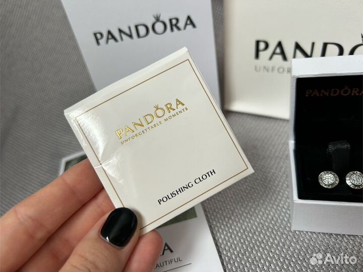 Серебряные серьги pandora