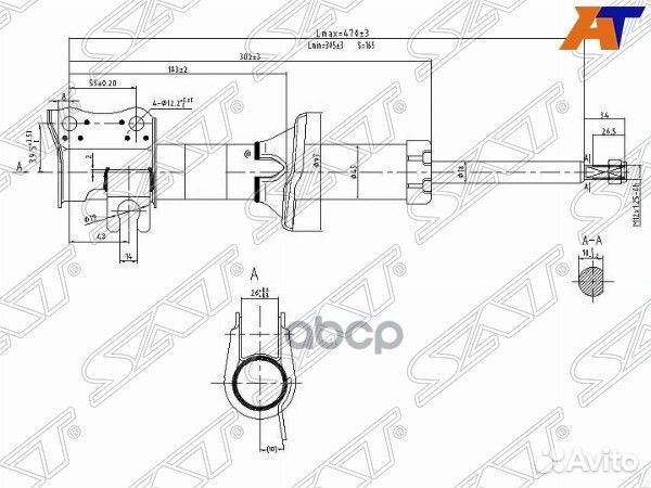Стойка передняя chevrolet/daewoo matiz/spark 98-05
