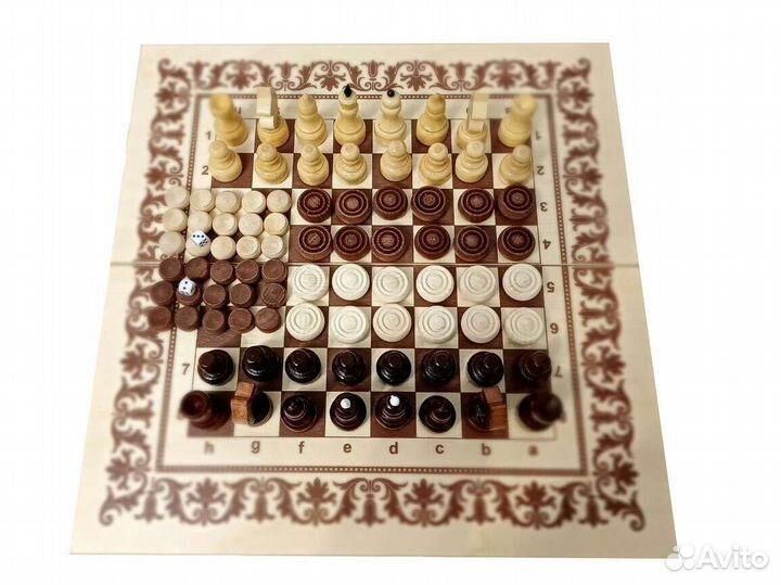 Шахматы шашки нарды 40 см