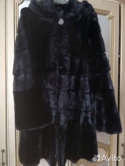 Шуба норковая с капюшоном 42 44