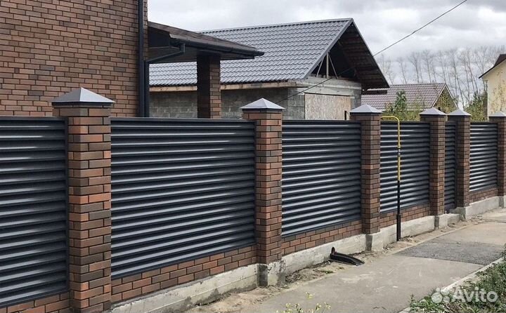 Забор Жалюзи / Забор Ранчо Металлический