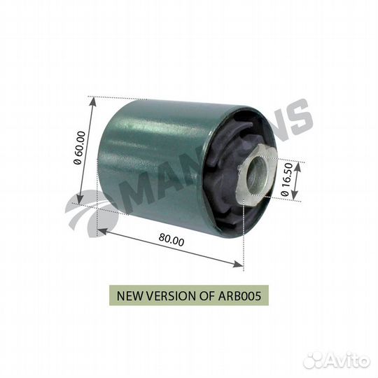 Сайлентблок scania кабины (16.5x60x63.5/80) manson